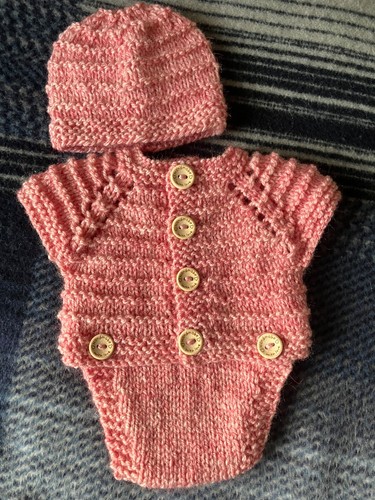 Hand knitted dolls clothes - knitted,