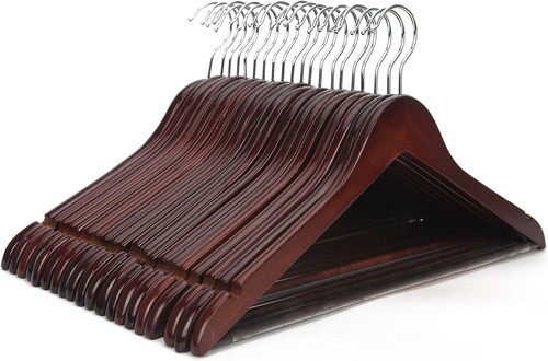 Wooden coat hangers - hangers,, pack