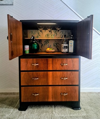 Figured walnut art - walnut, deco