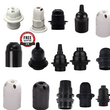 E27 E14 Plastic Light Bulb Lamp Holder Screw style Pendant Socket Bulb Holders
