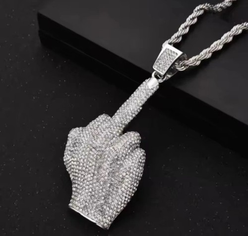 Middle finger pendant - pendant, necklace