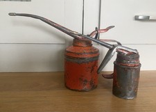 2 Vintage Metal Wesco Oil Cans