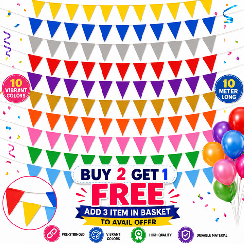 10m flags multi colour - multi,
