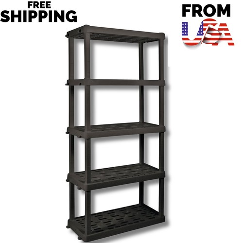 Tier plastic shelving - 5-tier,