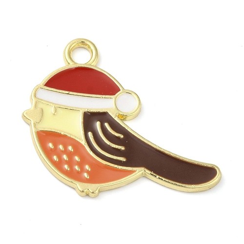 Christmas robin enamel - enamel, charms