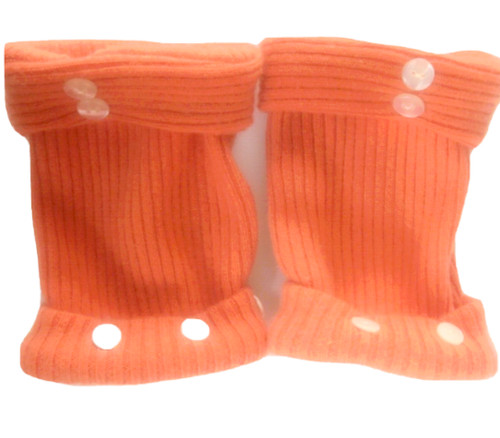 Fingerless gloves orange 100 - fingerless, 100%