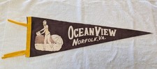 Vintage Felt Pennant Ocean