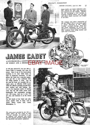 1955 advert for - for, 'cadet'