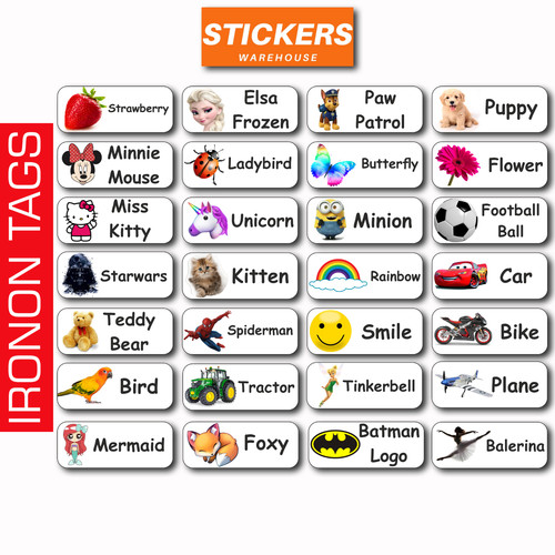 Custom name iron labels - custom,