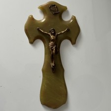 Antique French Onyx Crucifix