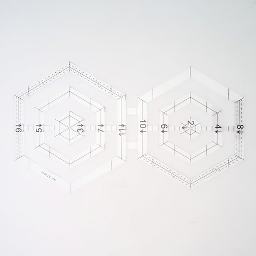 White quilting template ruler - white,