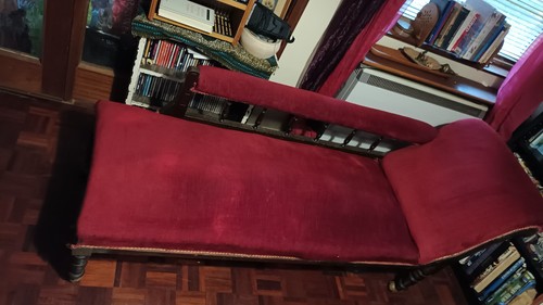 Chaise longue mahogany antique