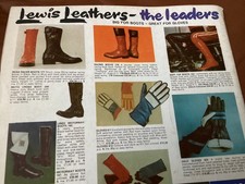 LEWIS LEATHERS. MOTORCYCLE GLOVES BOOTS MAGAZINE ARTICLE