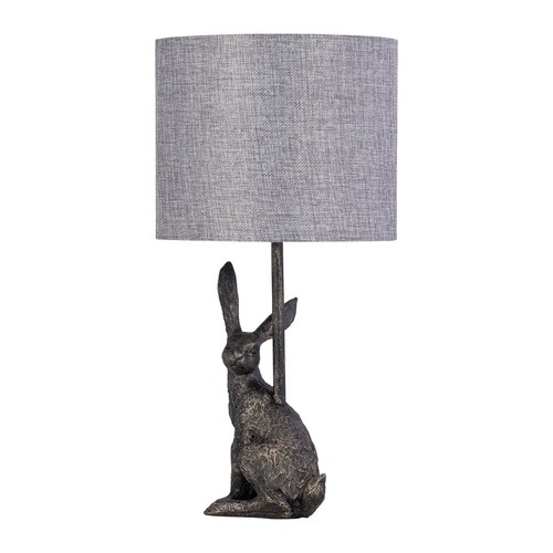 Antique gold rabbit table - rabbit, lamp