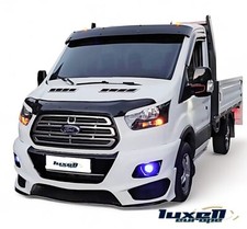 Black Sun Visor & Bonnet Protector Guard Set 2 Pcs FITS Transit MK8 2014-2018