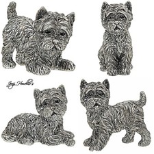 Silver Westie Dog Figurine