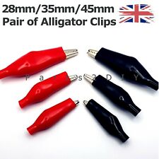 Insulated Crocodile Clips Electrical Connectors Alligator Battery Clamps UK