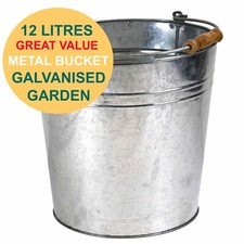 Galvanised Metal Bucket  12L