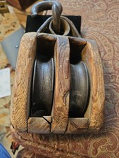 Antique Wood Block & Tackle