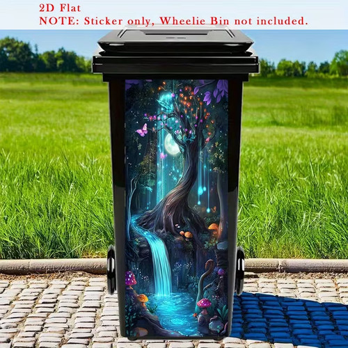 Wheelie bin sticker enchanted - bin,