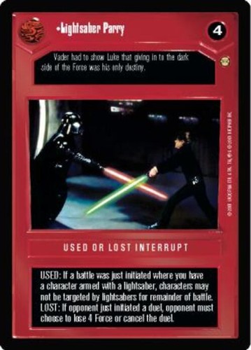 Lightsaber parry star wars ccg - star,