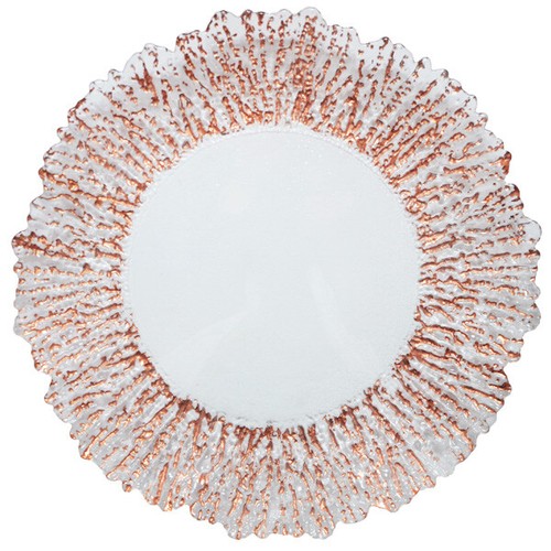 Glass charger plate - glass, x8