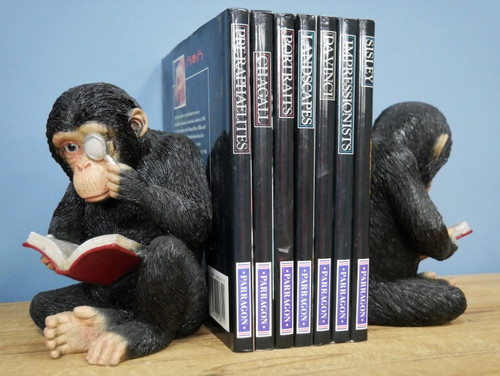Monkey bookends chimp - monkey, statue