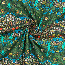 William Morris Fabric - Vintage Floral Tulip Cotton Percale Dressmaking Fabric