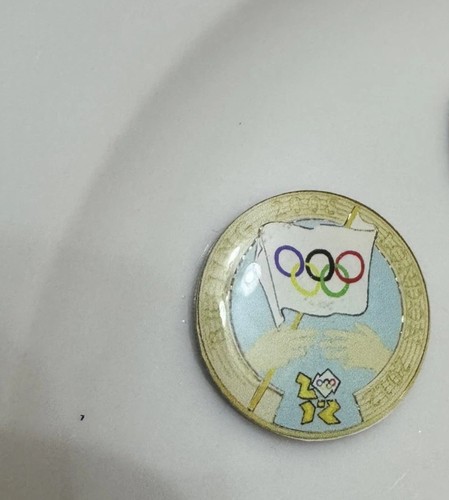 Enamelled hand made - enamelled, coin