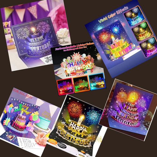 Pop firework birthday - pop-up,