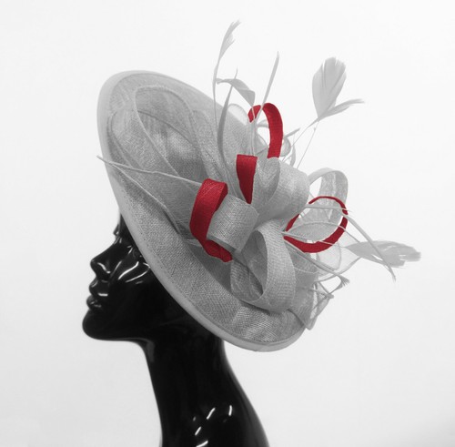 Big saucer sinamay headband - saucer,