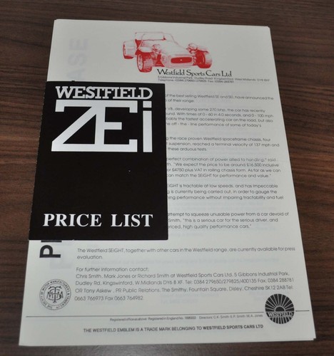 Westfield sport cars - sport, price