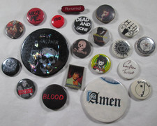 Siouxsie Cure Damned Etc 20 X Vintage 80s Pin Button Badges Punk Halloween Goth