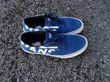 Vans Doheny Blue Canvas Sneakers UK 8 Men’s Skate Shoes Large Logo Low Top