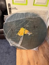 Focus Garden Furniture 90cm Round Resin Patio Table, Green - New