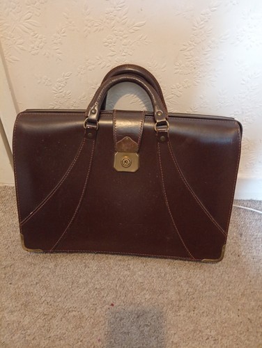 Vintage leather attache - vintage,