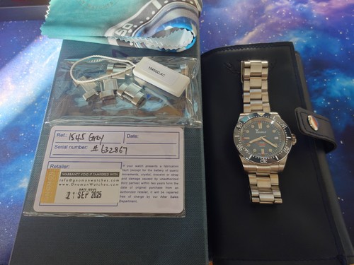 Squale 1545 grey blue - squale, dial