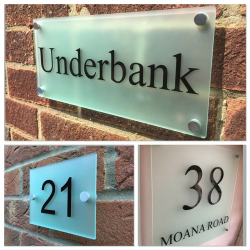 Contemporary house sign - contemporary,