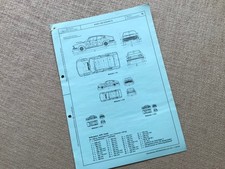 "List" Audi 100 Coupe S 1971 with technical data and spare parts RARE 4 sheets