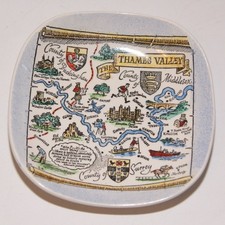 Britannia Designs 12.5cm Pin Dish - Thames Valley - Dartmouth Pottery Vintage