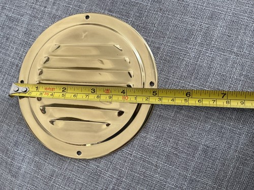 Brass vent round - brass, 5"
