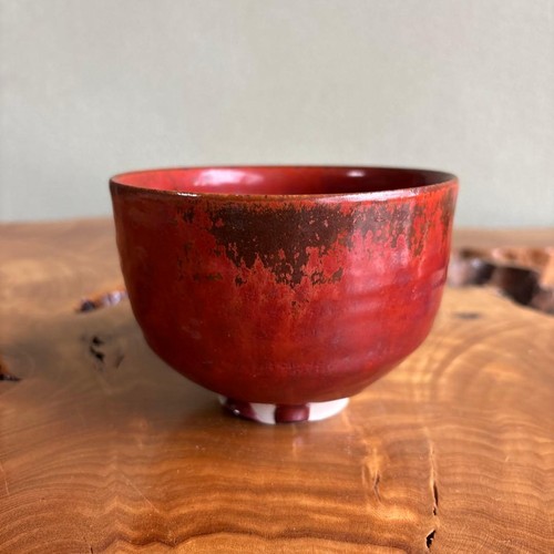 Red glaze tea bowl artist - glaze,