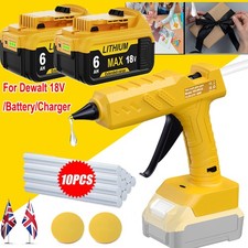 Cordless Hot Melt Glue Gun with 10Pcs 11MM Glue Sticks For Dewalt 18V Battery