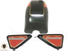 FIT FOR NORTON COMMANDO INTERSTATE BLACK & RED  STEEL TANK +750 SIDE PANELS