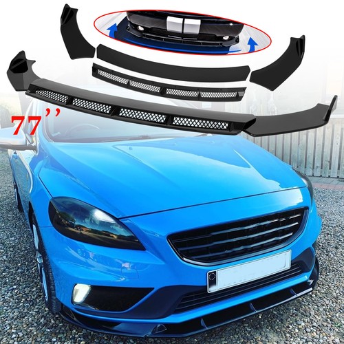 Gloss black front bumper - front,