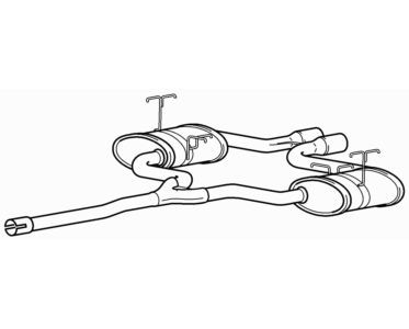 Rear exhaust silencer - rear,