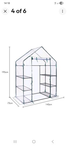 Vonhaus walk greenhouse pvc - walk,