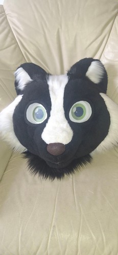 Skunk fursuit head furry - head,,