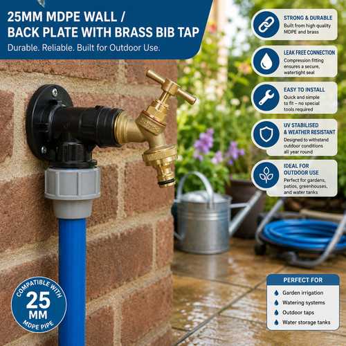 25mm mdpe compression wall - compression,