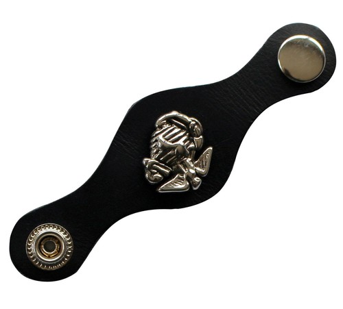 Grenade badge black leather - grenade,